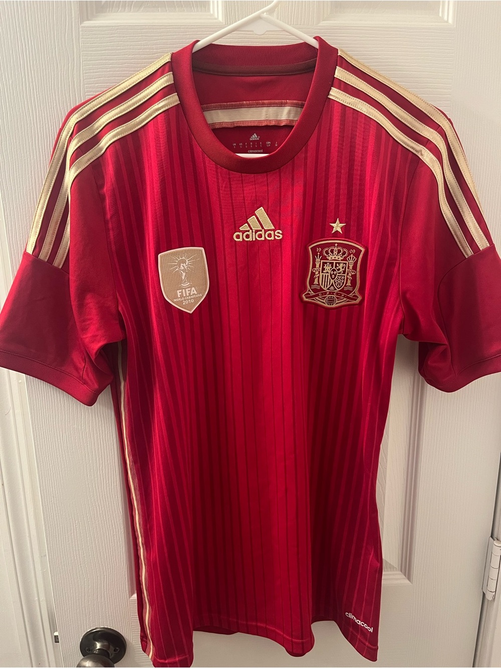 Adidas Spain 2014 Home Jersey Mens Small